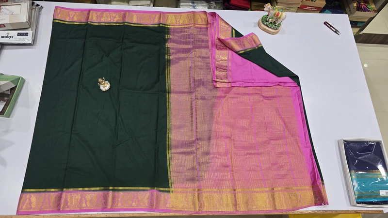 Crape Silk  Butterfly Border