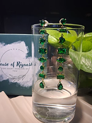 Emerald Elegance Multi-Shape Crystal Drop Earrings Emerald Elegance Multi-Shape Crystal Drop Earrings