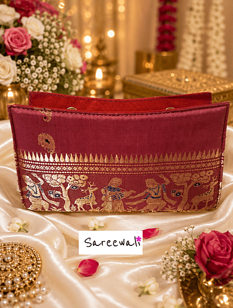 Swarnachari Silk Party Clutch Purse for Women Swarnachari Silk Party Clutch Purse for Women