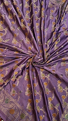 Pure Katan Silk Banarasi Saree in Rich Deep Lilac | Machine Loom Woven Pure Katan Silk Banarasi Saree in Rich Deep Lilac | Machine Loom Woven