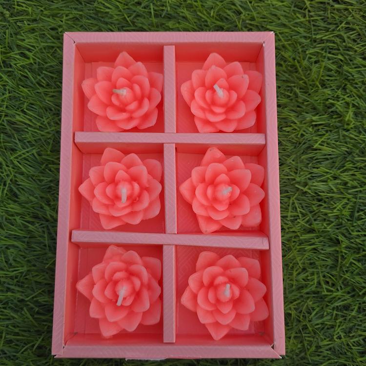 Diwali Candle - Floating Lotus - 6pc