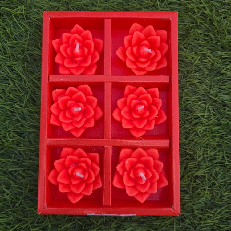 Diwali Candle - Floating Lotus - 6pc