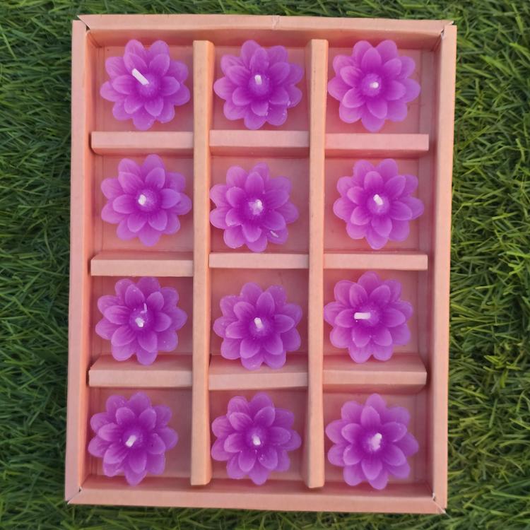 Diwali Candle - Floating Lily - 12pc