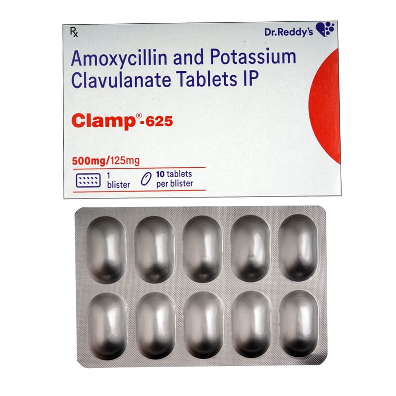 Clamp 625 Tablet | Amoxicillin 500mg & Clavulanic Acid 125mg Tablets
