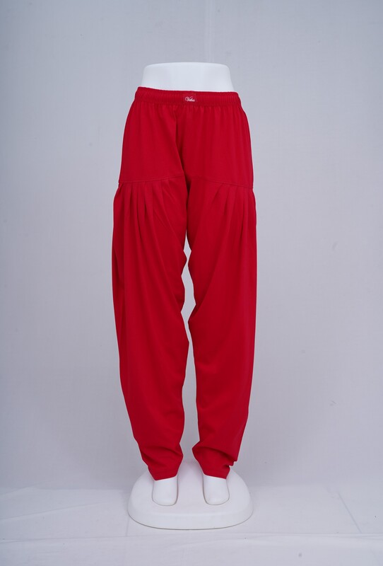 Women Bright Red Patiyala