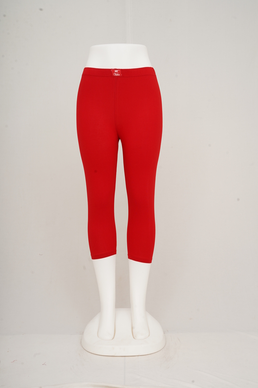 Women Bright Red Capri
