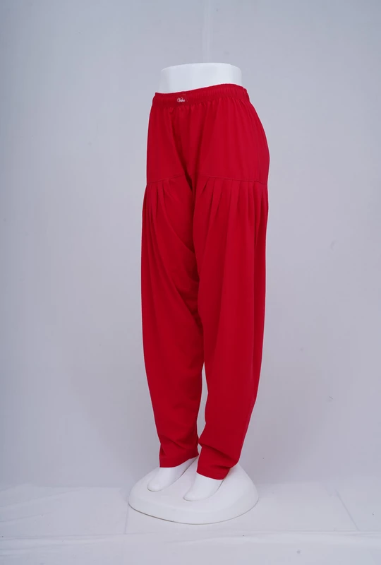 Women Bright Red Patiyala