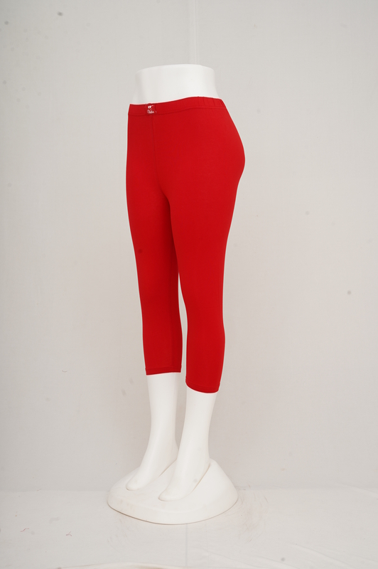 Women Bright Red Capri