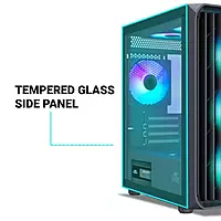 Ant Esports Eclipse Black-Grey ARGB ATX Mid Tower Case – Tempered Glass | 4 Fans