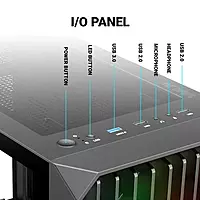 Ant Esports Eclipse Black-Grey ARGB ATX Mid Tower Case – Tempered Glass | 4 Fans