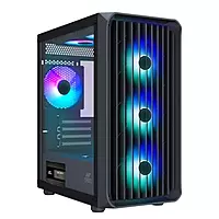 Ant Esports Eclipse Black-Grey ARGB ATX Mid Tower Case – Tempered Glass | 4 Fans
