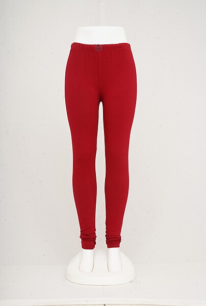 Women Bright Maroon Churidhar Leggings