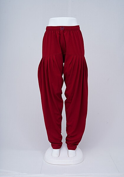 Women Bright Maroon Patiyala