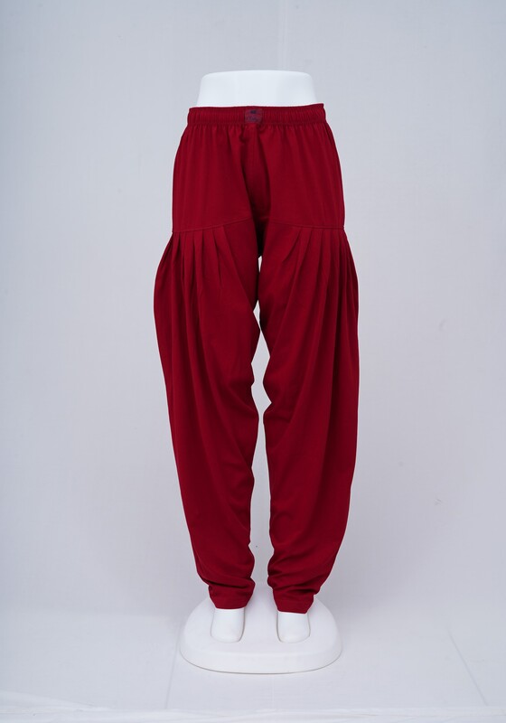 Women Bright Maroon Patiyala