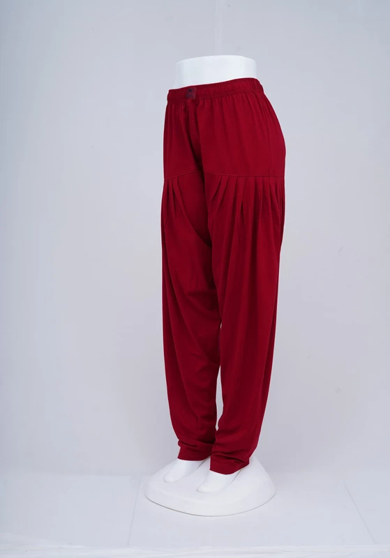 Women Bright Maroon Patiyala