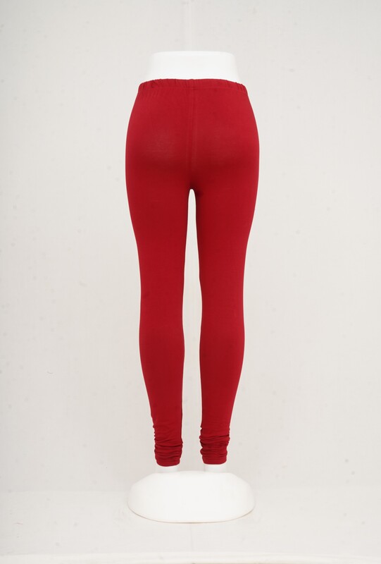 Women Bright Maroon Churidhar Leggings
