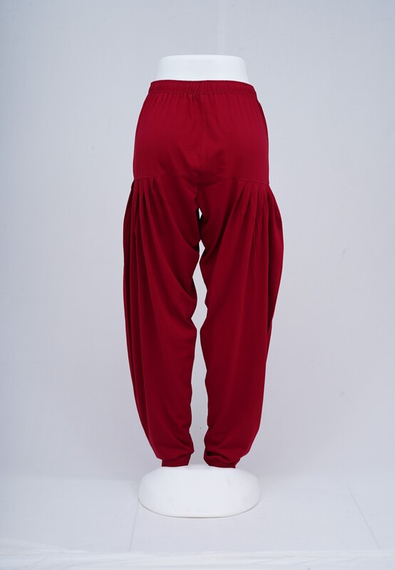 Women Bright Maroon Patiyala