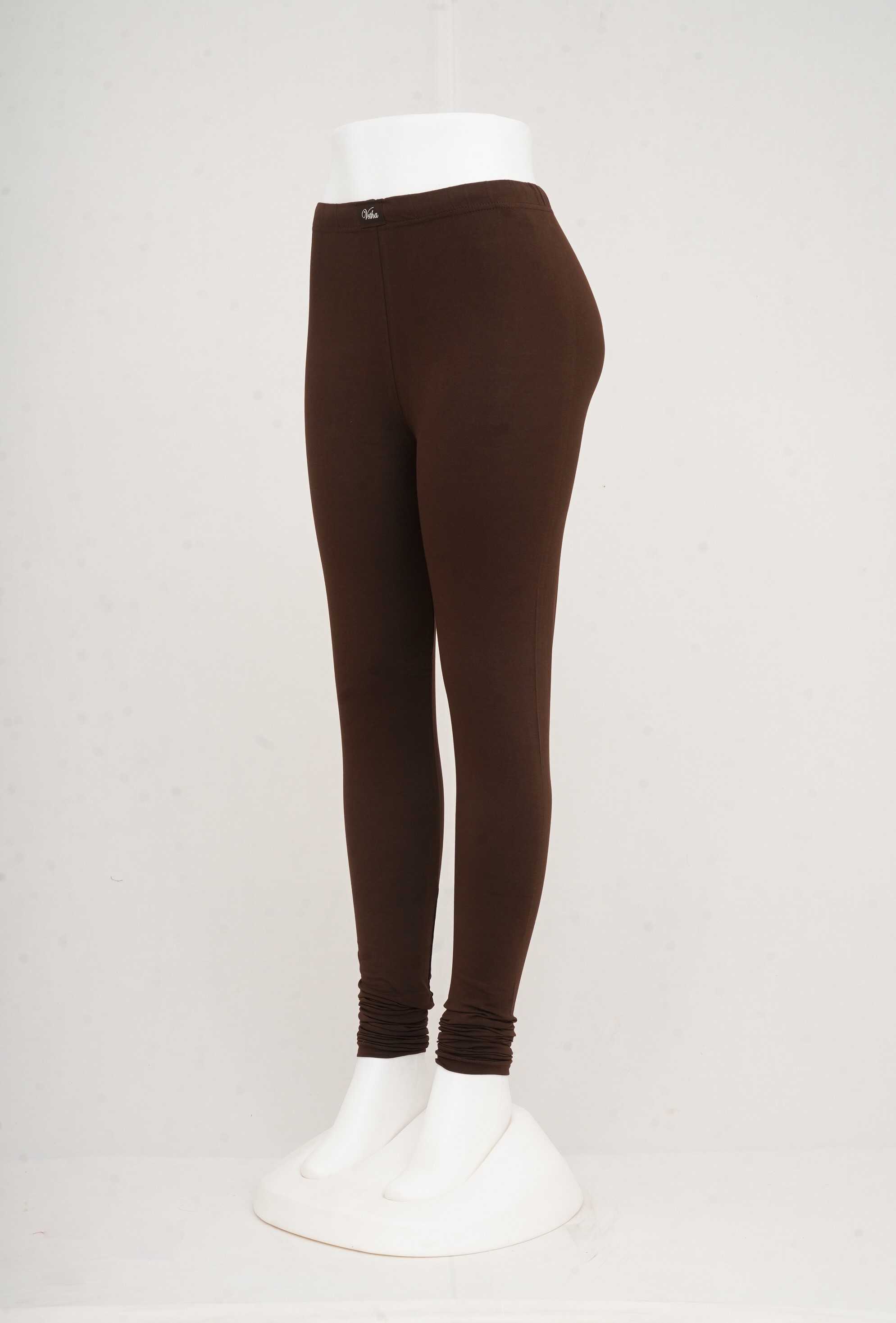 Women Coffee Brown Churidhar Leggings