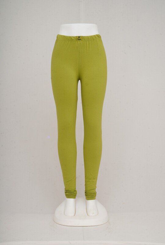 Women Pista Green Churidhar Leggings