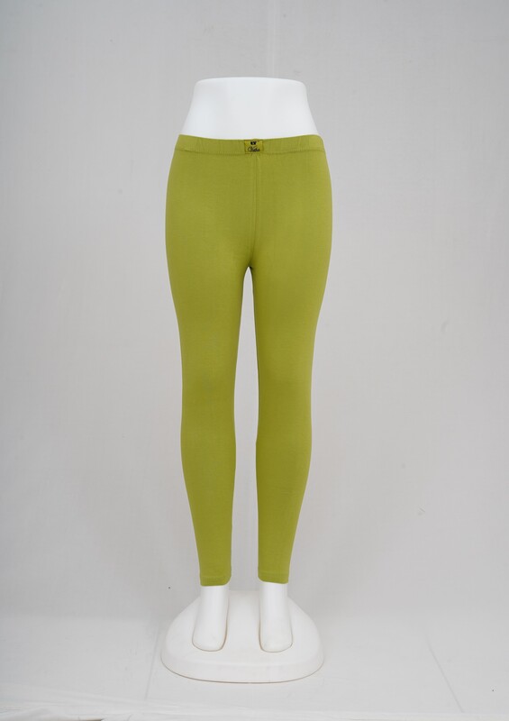 Women Pista Green Ankle Leggings