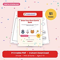 Draw Your Own Comic Book for Kids – 51 Pages