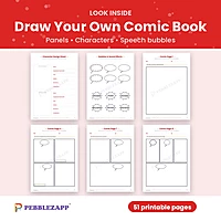 Draw Your Own Comic Book for Kids – 51 Pages