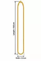 Gold-Tone Minimalist Long Oval Link Chain Necklace