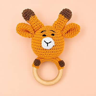 Coco – Crochet Giraffe Baby Teether Rattle