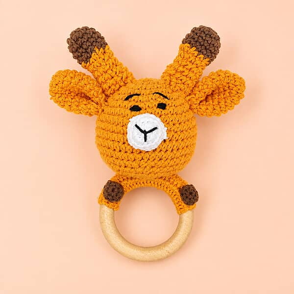 Coco – Crochet Giraffe Baby Teether Rattle Coco – Crochet Giraffe Baby Teether Rattle
