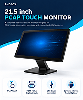PCAP Touch Monitor 21.5 inch with HDMI/VGA & USB Touch