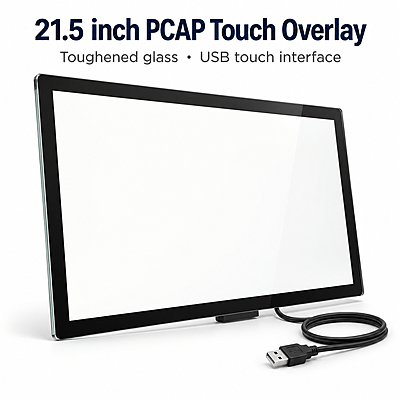 PCAP Touch Overlay 21.5 inch with Anti-Glare Cover Glass (USB) PCAP Touch Overlay 21.5 inch with Anti-Glare Cover Glass (USB)