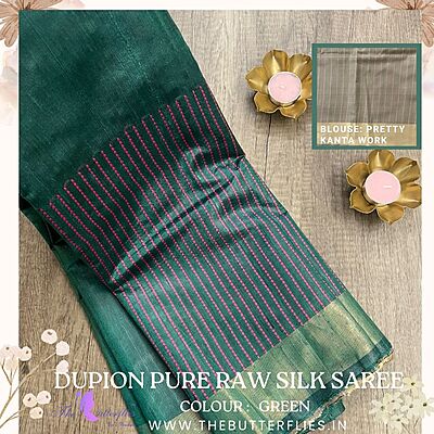 DUPION RAW SILK SAREE YBRSRSS21840