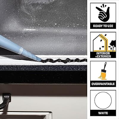 SIKA – Multipurpose sealant – Sikaflex 127 – Seals cracks and gaps –Interior/exterior use – Hybrid polyurethane-based – Easy apply – 600 ml –White