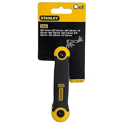 STANLEY 2-69-265 9-Piece Folding Metric Key Set - Hex