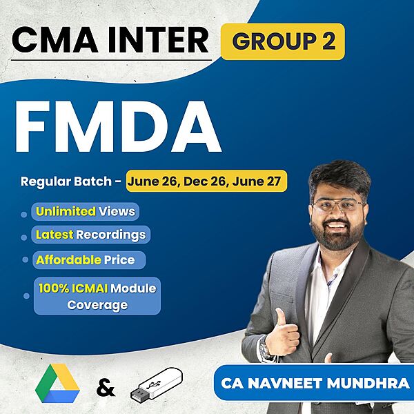 CMA Inter FM & DA (Group 2) By CA Navneet Mundhra