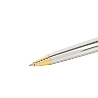 Parker Fusion Shiny Chrome Gold Trim Ball Pen