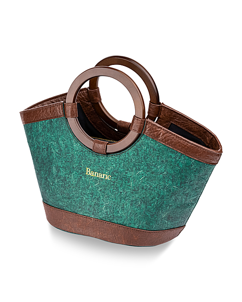 Beach Style Hand Bag with Wooden Handle