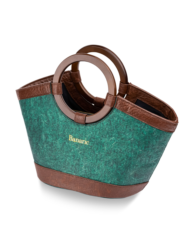 Beach Style Hand Bag with Wooden Handle