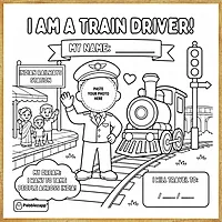 I Am a Train Driver – Colour & Frame Kit