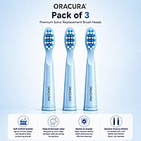 Oracura SB200 Sonic Lite Electric Toothbrush Heads – Pack of 3