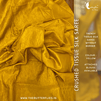 CRUSHED TISSUE SILK SAREE  USTSTES23518