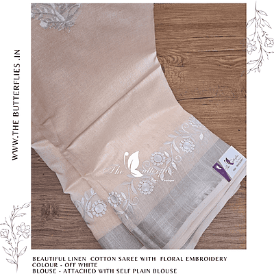 LINEN COTTON SAREE YBRSLIN23487