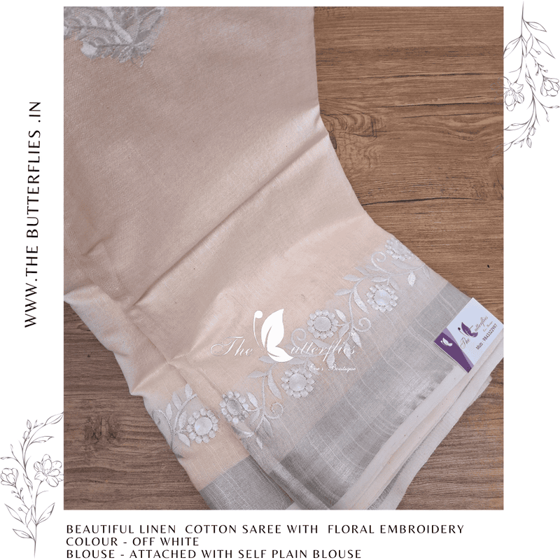 LINEN COTTON SAREE YBRSLIN23487