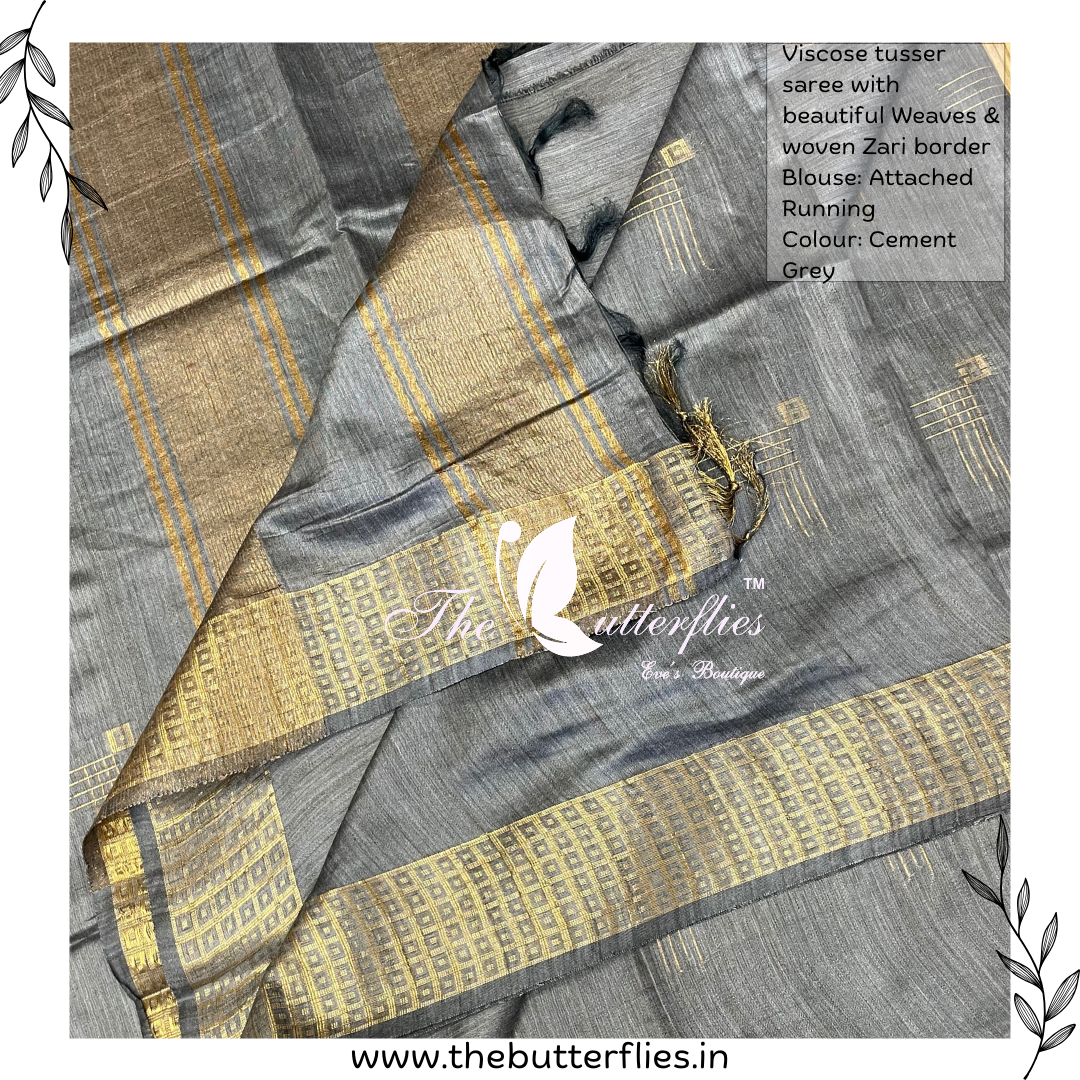 VISCOSE  TUSSER SAREE  YBRSTUS23382