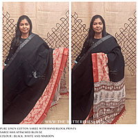 LINEN COTTON SAREE ssgSLIN24649