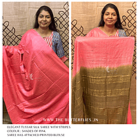 PURE TUSSER SILK SAREE YBRSTES24711 PURE TUSSER SILK SAREE YBRSTES24711