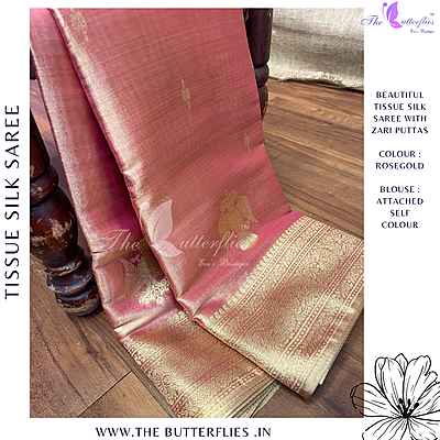 PURE  TISSUE SILK SAREE  MHTSTES24820