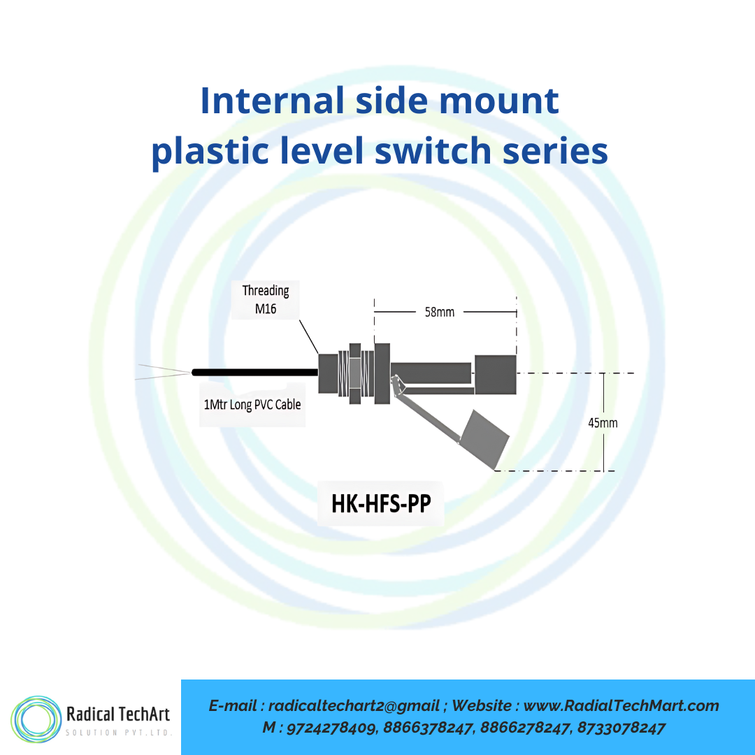 Internal side mount plastic level switch series