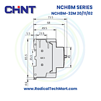 Chint NCH8-32M 20/11/02 Modular AC Contactor Front View