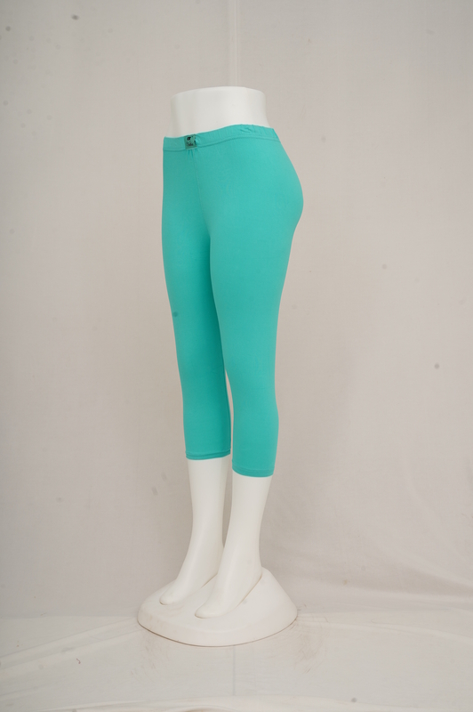 Women Aqua Green Capri